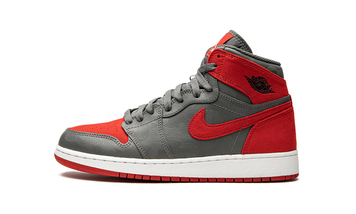 Air Jordan 1 Retro HI PREM GS "Red Camo" 822858 032