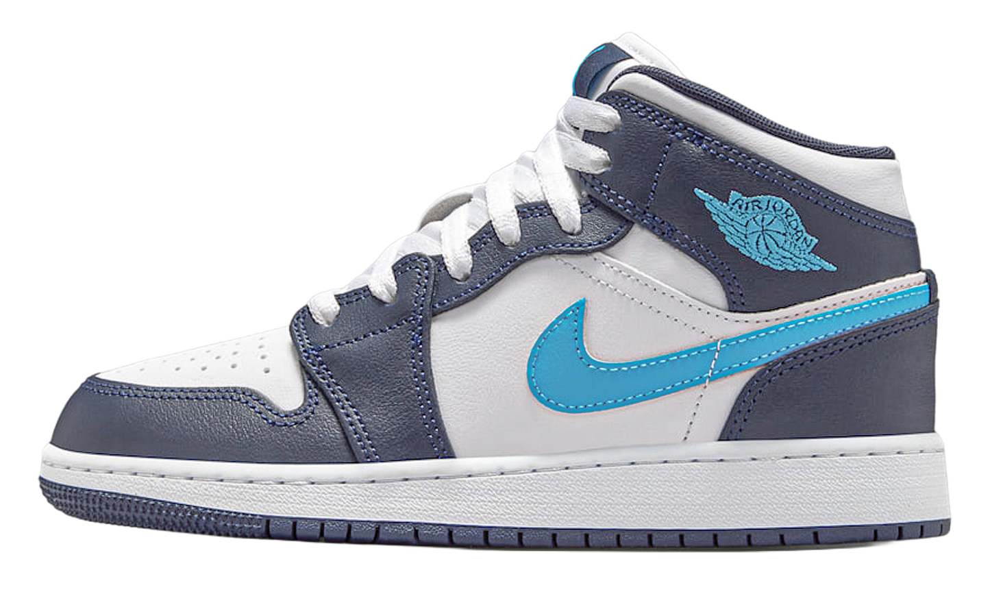 Air Jordan 1 Mid GS "Obsidian / Dark Powder Blue" DQ8423 404