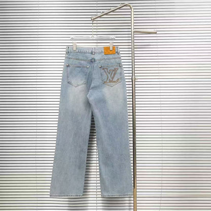 Louis Vuitton Logo-Embroidered Jeans