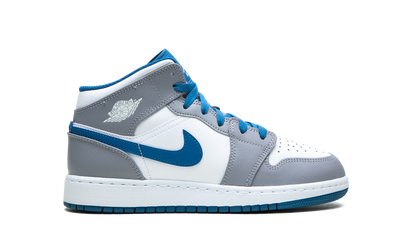 Air Jordan 1 Mid GS "Cement / True Blue" DQ8423 014