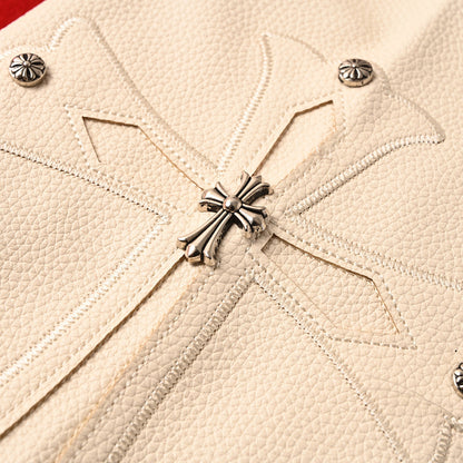 Chrome Hearts Cross-Patchwork Baseball Jacket