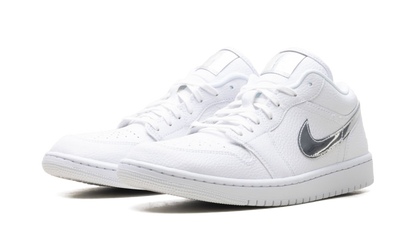 Womens Air Jordan 1 Low SE "White Metallic Silver'" IQ9381 100