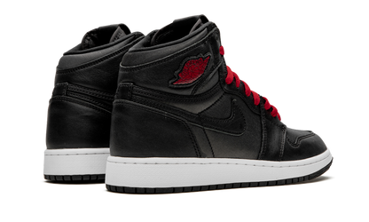 Air Jordan 1 High Retro GS "Black Satin/Gym Red" 575441 060