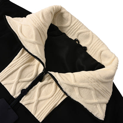 Louis Vuitton Cable-Knit Collar Belted Jacket
