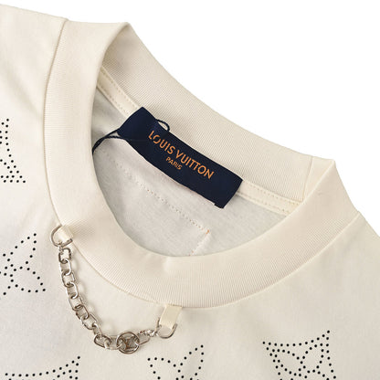 Louis Vuitton All-Over Chain Print Short-Sleeve T-Shirt