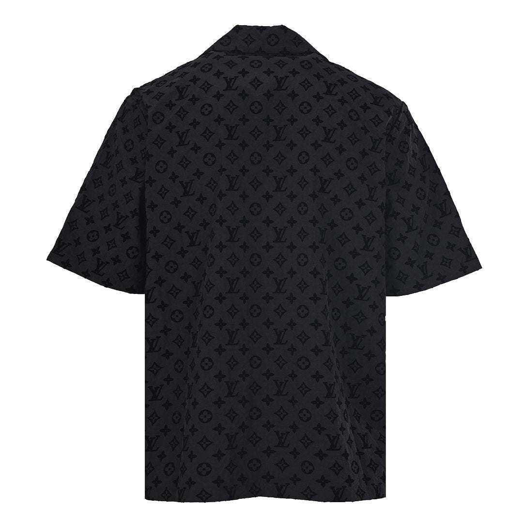 Louis Vuitton Mulberry Silk Short-Sleeve Shirt