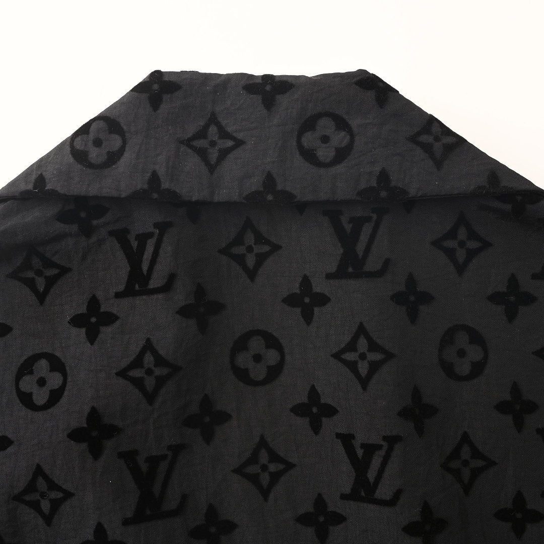 Louis Vuitton Mulberry Silk Short-Sleeve Shirt