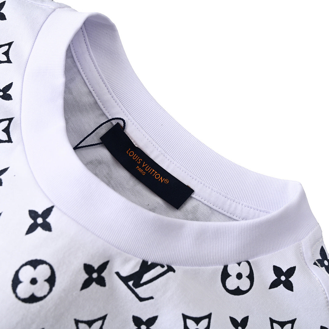 Louis Vuitton Gradient Shoulder-Letter Short-Sleeve T-Shirt