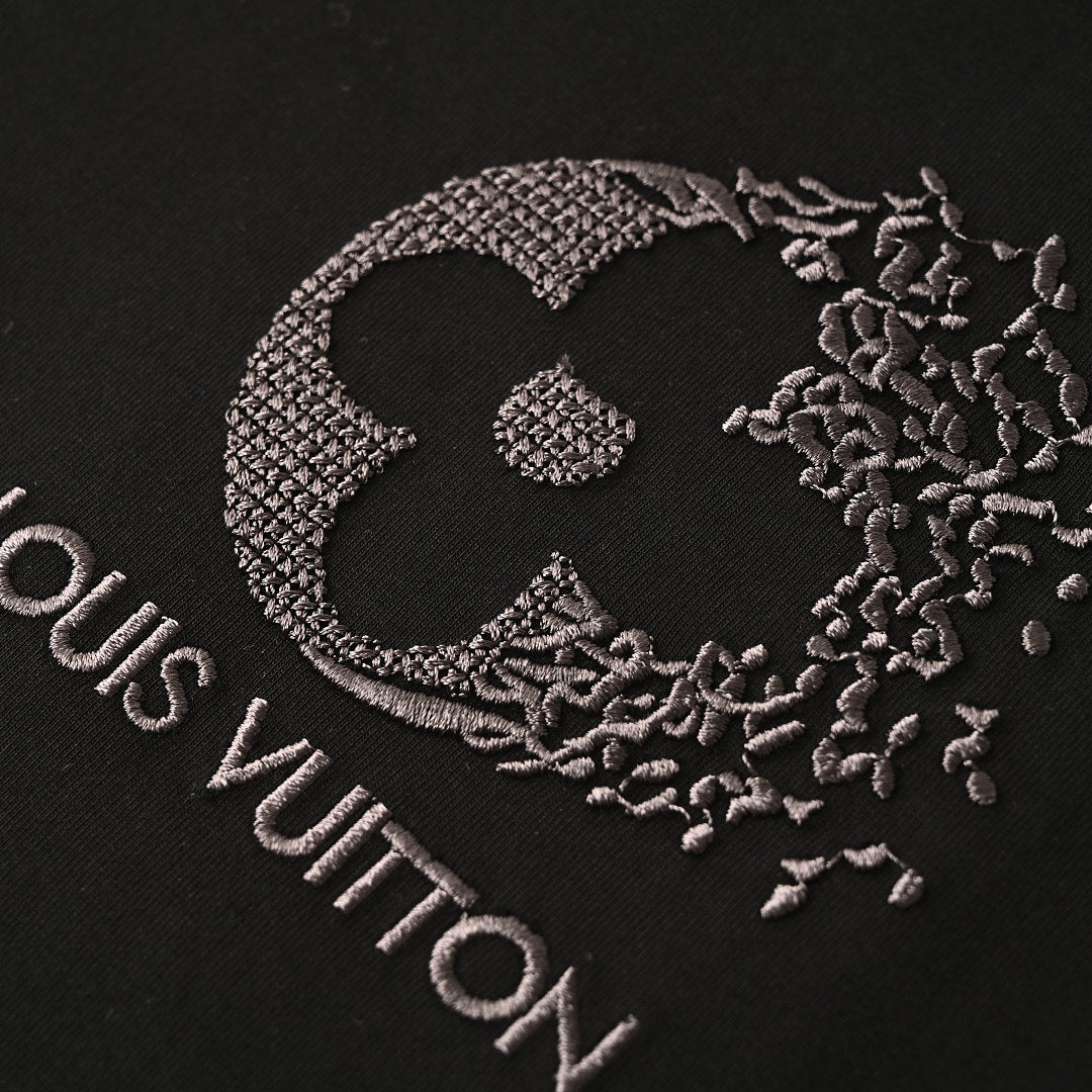 Louis Vuitton "Afterimage" Clover Embroidery Crewneck T-Shirt