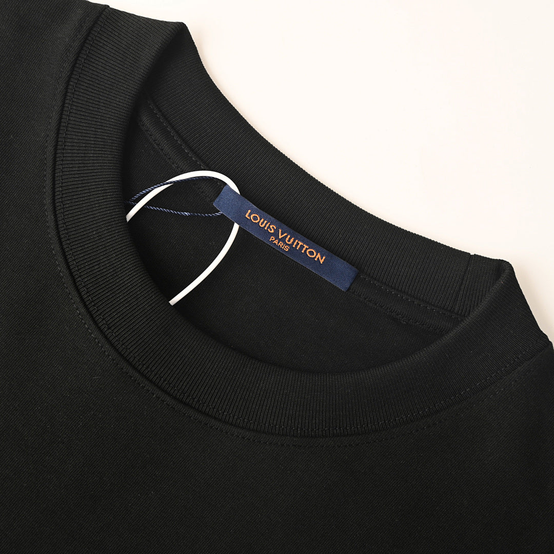 Louis Vuitton Gradient Shoulder-Letter Short-Sleeve T-Shirt