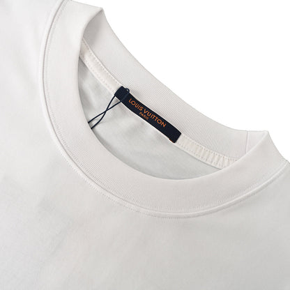 Louis Vuitton Crewneck Short-Sleeve T-Shirt with Front and Back Logo Print