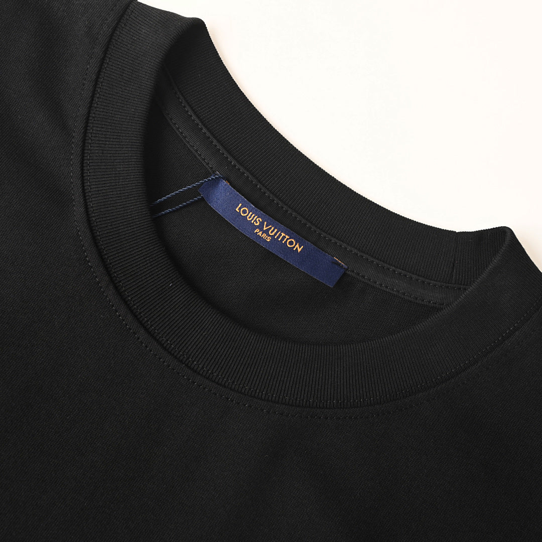 Louis Vuitton Gradient Shoulder-Letter Short-Sleeve T-Shirt