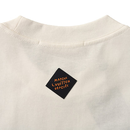 Louis Vuitton Gradient Shoulder-Letter Short-Sleeve T-Shirt