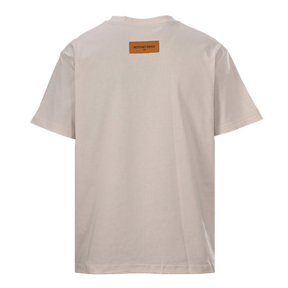 Louis Vuitton Monogram Short-Sleeve T-Shirt with Leather Pocket Patch (Couples' Style)