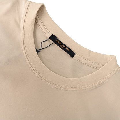 Louis Vuitton Monogram Short-Sleeve T-Shirt with Leather Pocket Patch (Couples' Style)