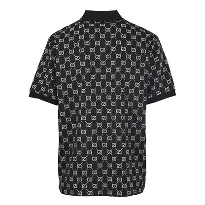 Gucci All-Over Print Short-Sleeve Polo Shirt