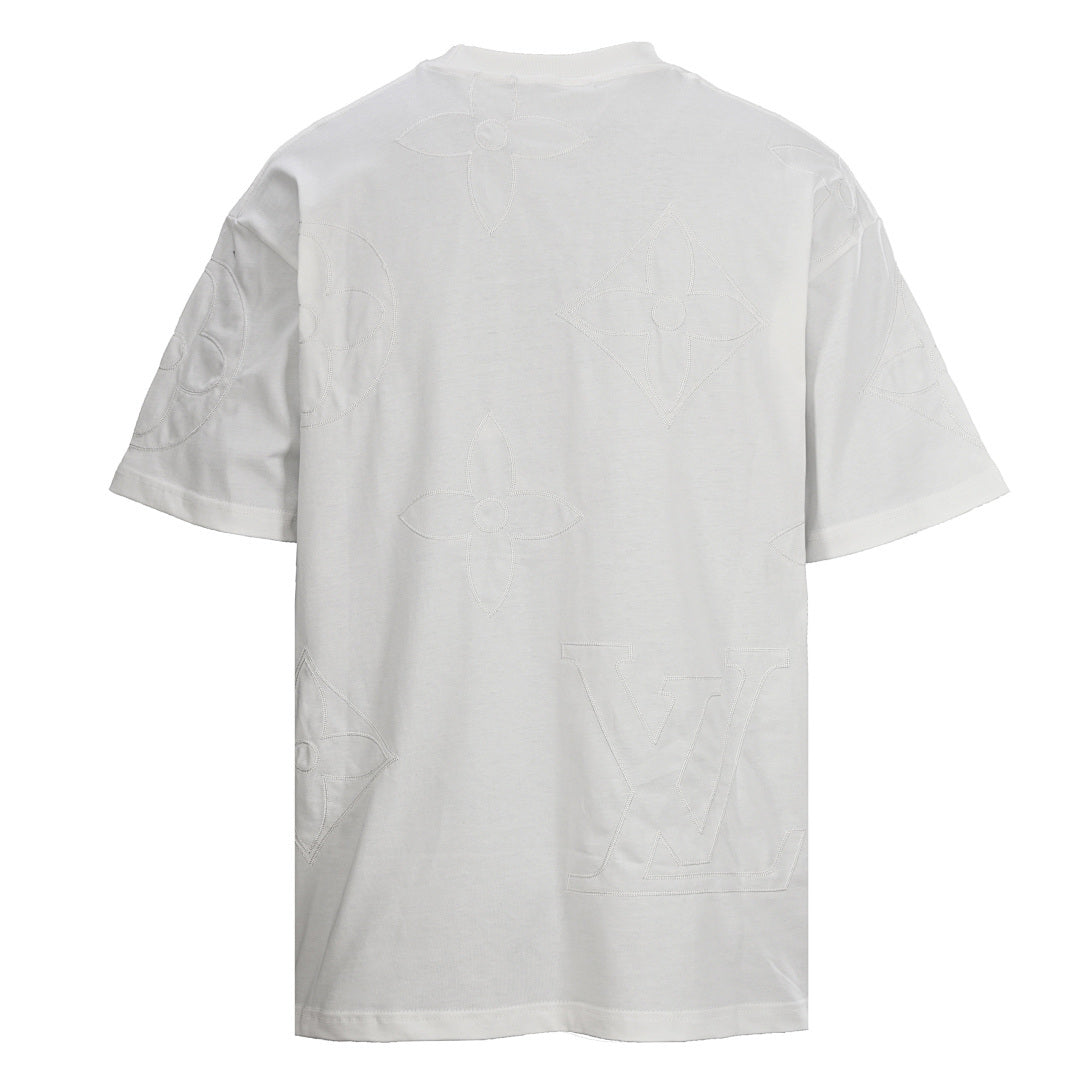 Louis Vuitton Beaded Crew-Neck Short-Sleeve T-Shirt
