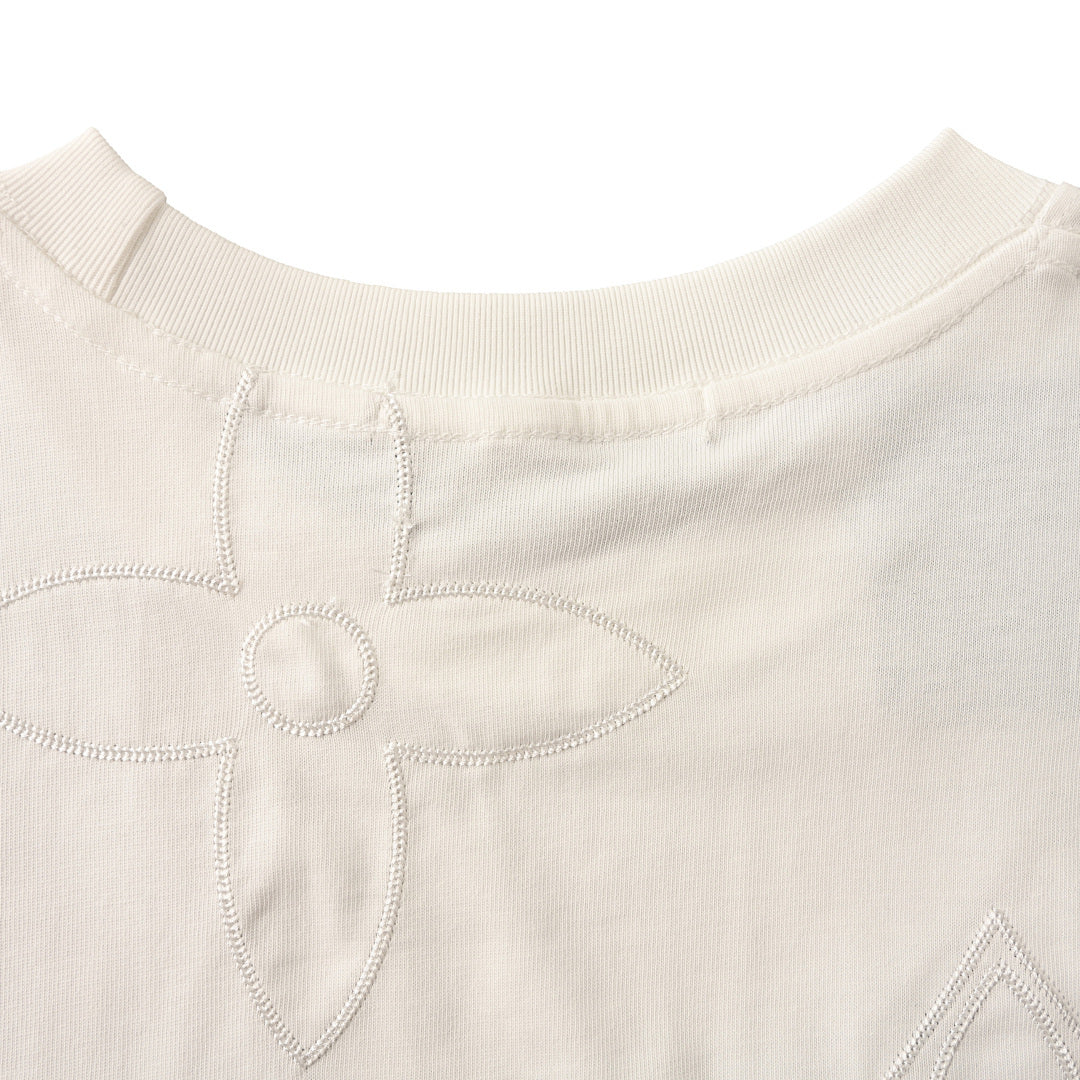 Louis Vuitton Beaded Crew-Neck Short-Sleeve T-Shirt