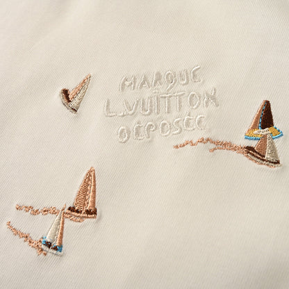 Louis Vuitton Embroidered Sailboat Short-Sleeve T-Shirt
