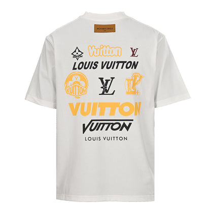 Louis Vuitton Crewneck Short-Sleeve T-Shirt with Front and Back Logo Print