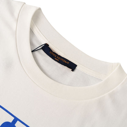 Louis Vuitton Short-Sleeve T-Shirt with Blue Circle Print