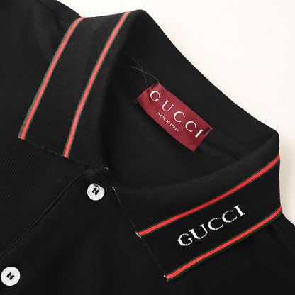 GUCCI Ribbed Jacquard Short-Sleeve Polo Shirt
