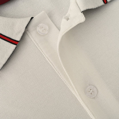 GUCCI Ribbed Jacquard Short-Sleeve Polo Shirt