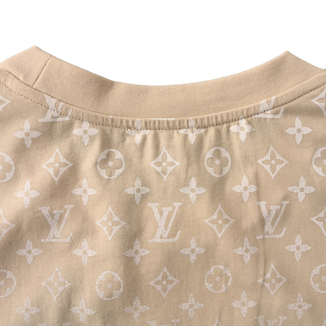 Louis Vuitton Gradient Shoulder-Letter Short-Sleeve T-Shirt