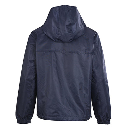 Louis Vuitton Reversible Windbreaker Jacket featuring Leather Logo Patch and Tonal Jacquard Pattern