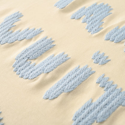 Louis Vuitton Blue Short-Sleeve T-Shirt with Knitted Embroidery