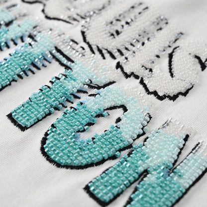 Louis Vuitton Beaded Crew-Neck Short-Sleeve T-Shirt