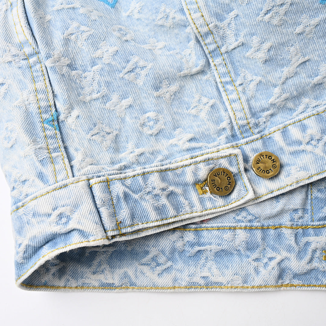 Louis Vuitton x — Collaboration Candy-Embroidered Denim Jacket
