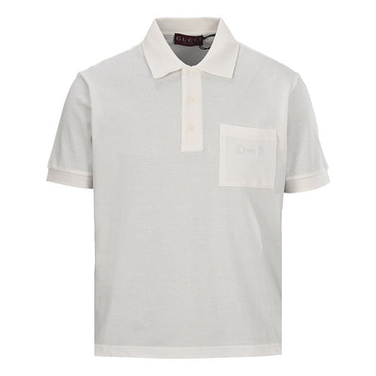 GUCCI Horsebit-Embroidered Pocket Polo Shirt