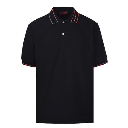 GUCCI Ribbed Jacquard Short-Sleeve Polo Shirt