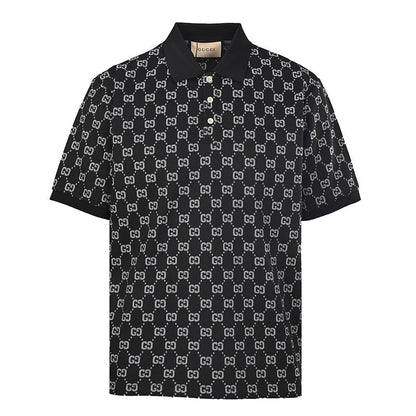 Gucci All-Over Print Short-Sleeve Polo Shirt