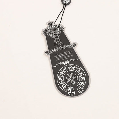 Chrome Hearts Color-block Gothic Script Cross Necklace T-Shirt