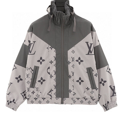 Louis Vuitton Monogram Patchwork Full-Print Trench Coat-Style Zip Jacket