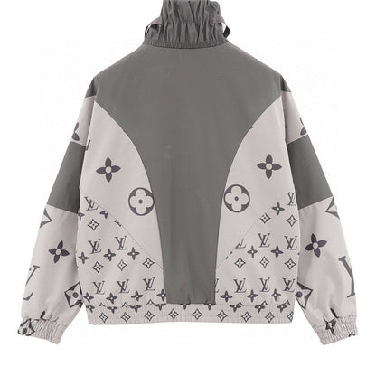 Louis Vuitton Monogram Patchwork Full-Print Trench Coat-Style Zip Jacket