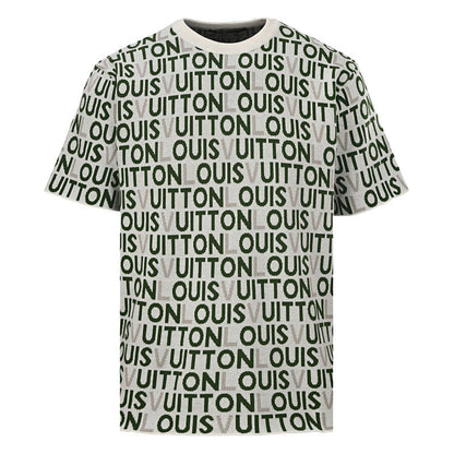 Louis Vuitton "Barrage" Letter Jacquard Knit Short-Sleeve T-Shirt