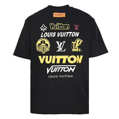 Louis Vuitton Crewneck Short-Sleeve T-Shirt with Front and Back Logo Print