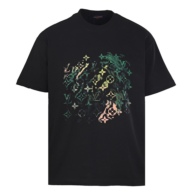 Louis Vuitton Gradient Shoulder-Letter Short-Sleeve T-Shirt