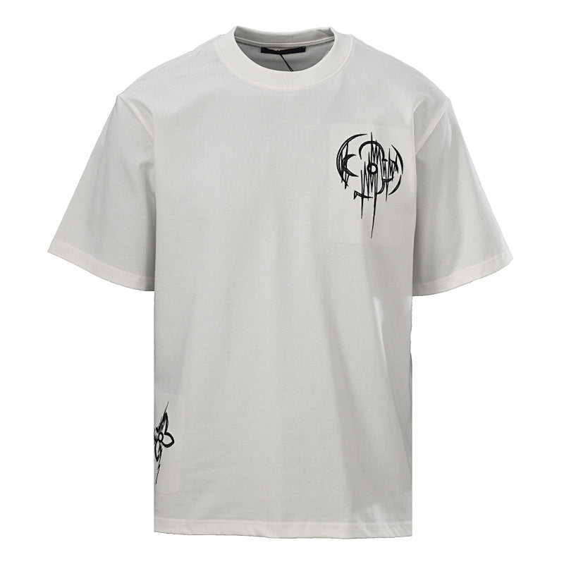 Louis Vuitton Gradient Shoulder-Letter Short-Sleeve T-Shirt