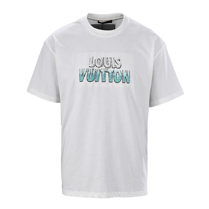 Louis Vuitton Beaded Crew-Neck Short-Sleeve T-Shirt