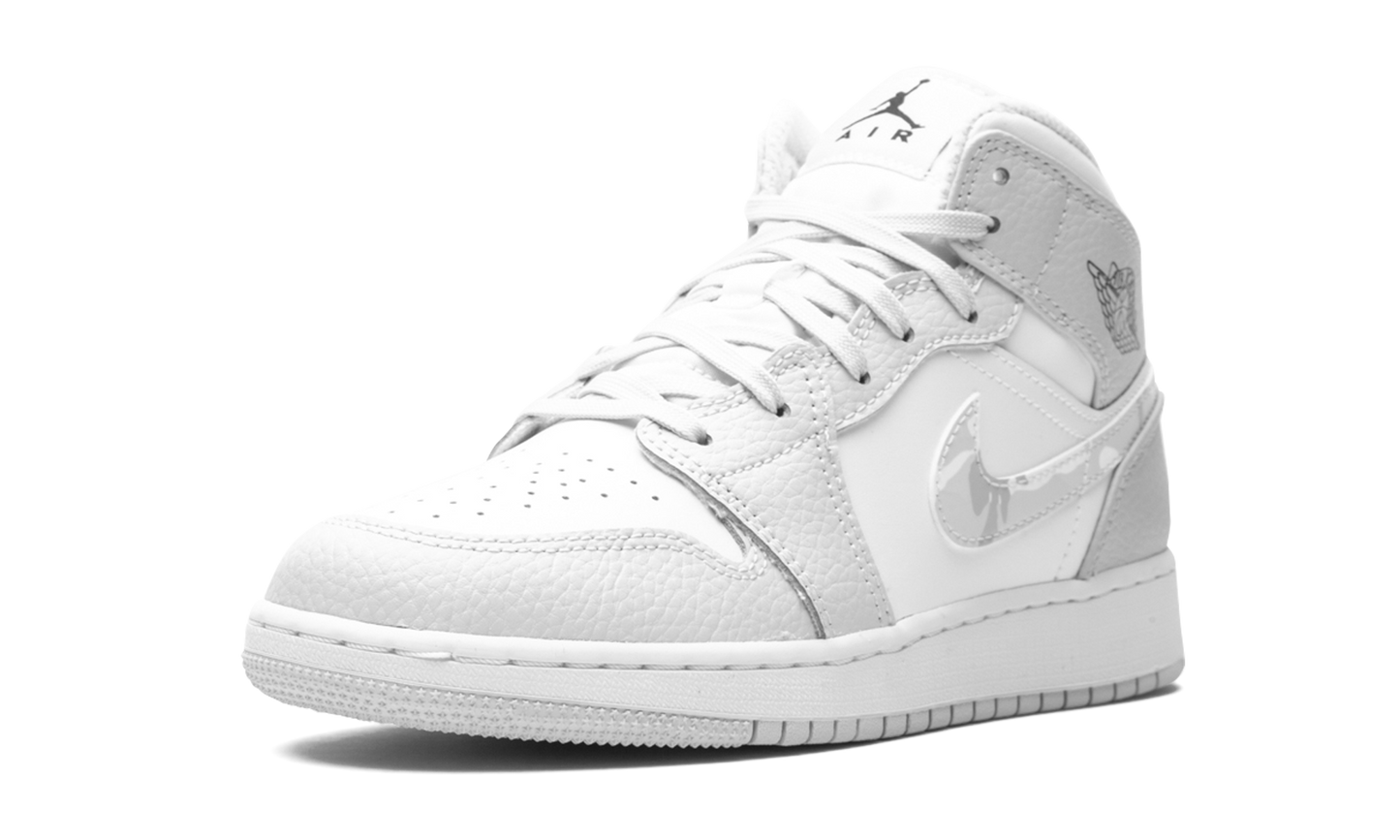 Air Jordan 1 MID SE GS "Grey Camo Swoosh" DD3235 100
