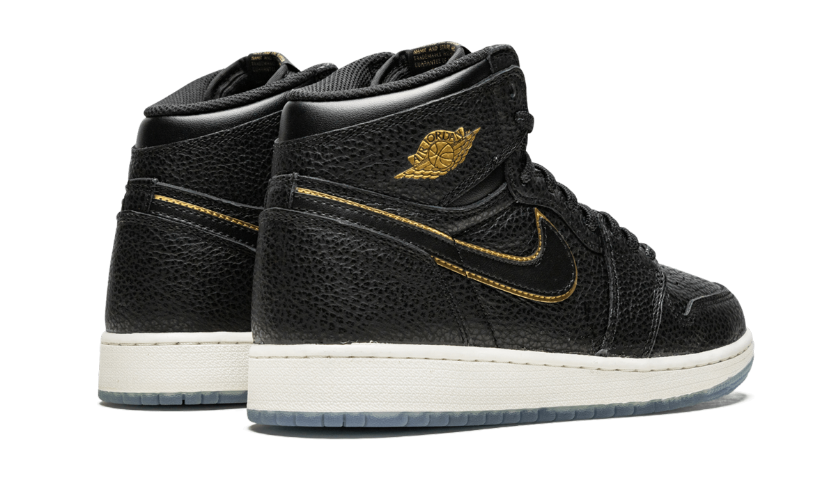 Air Jordan 1 Retro High OG GS "black gld lthr" 575441 031