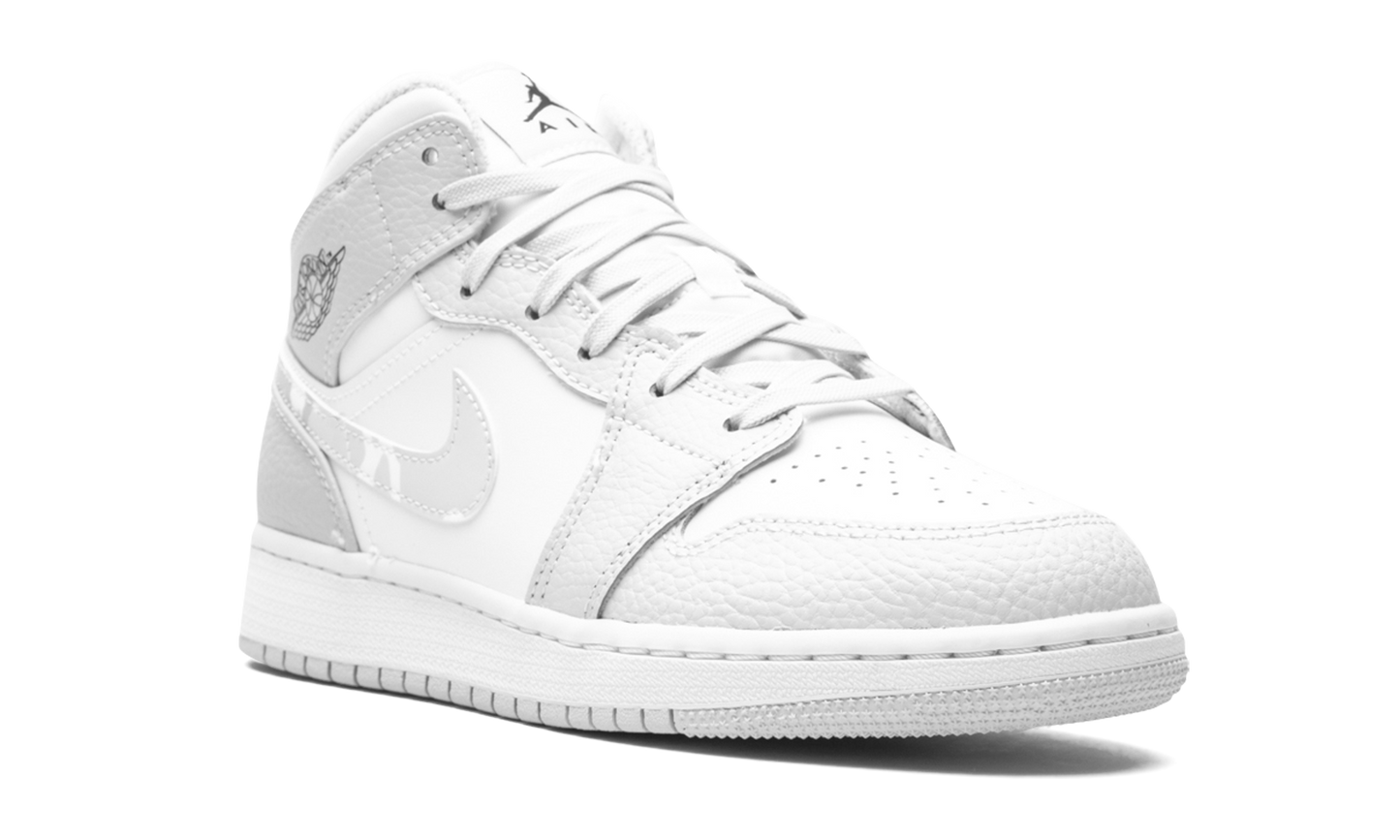 Air Jordan 1 MID SE GS "Grey Camo Swoosh" DD3235 100