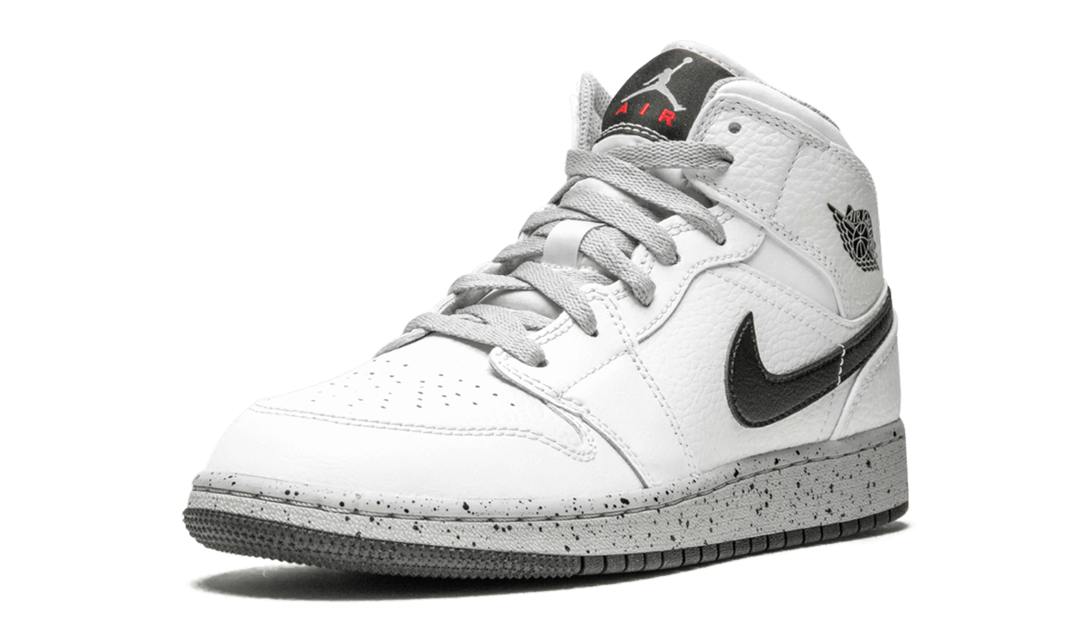 Air Jordan 1 Mid GS "White Cement" 554725 115