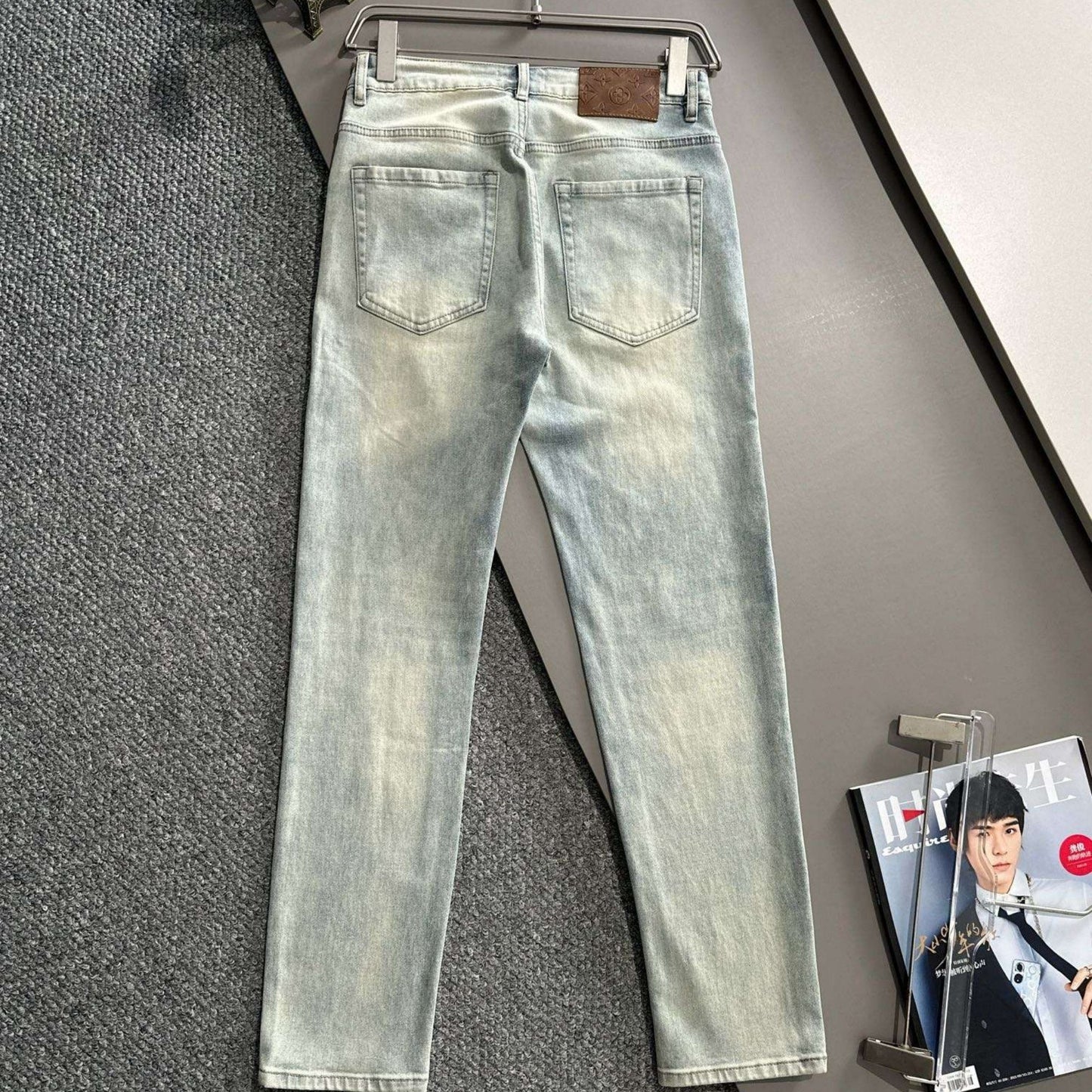 Louis Vuitton Logo-Embroidered Jeans