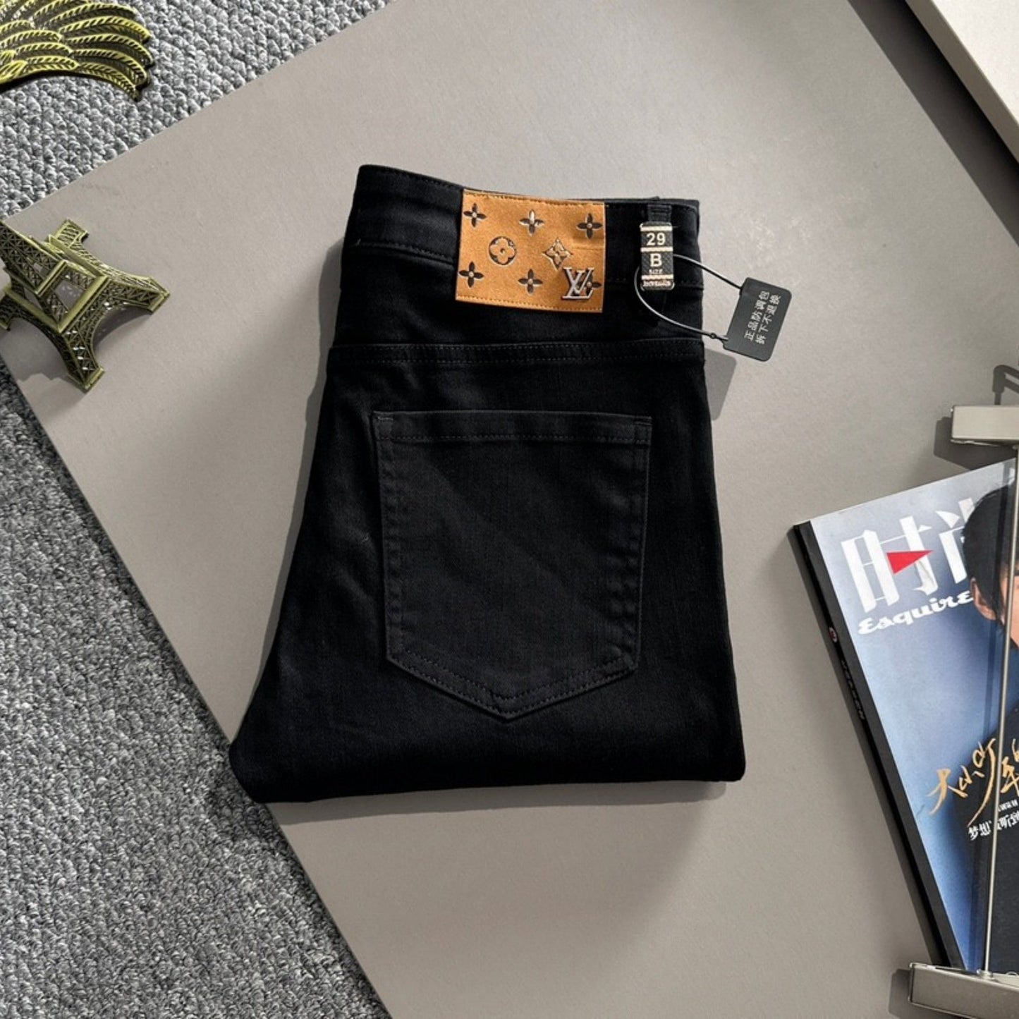 Louis Vuitton Logo-Embroidered Jeans