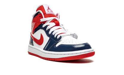 AIR JORDAN 1 MID WMNS "Patent Leather Navy / White / Red" DJ5984 400